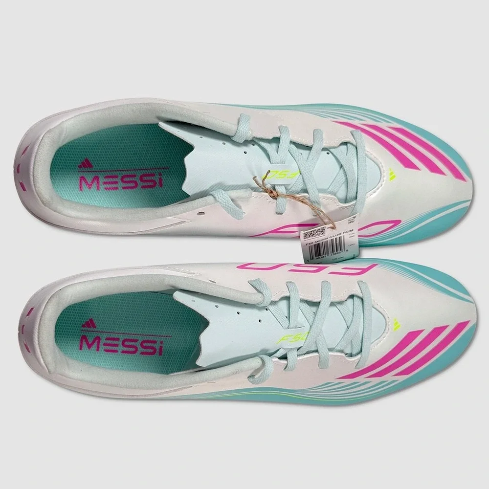 Adidas F50 Messi Club FG/M Cleats  - NEW Mens Size 12 Pearl / Multi  #49830-TOP1